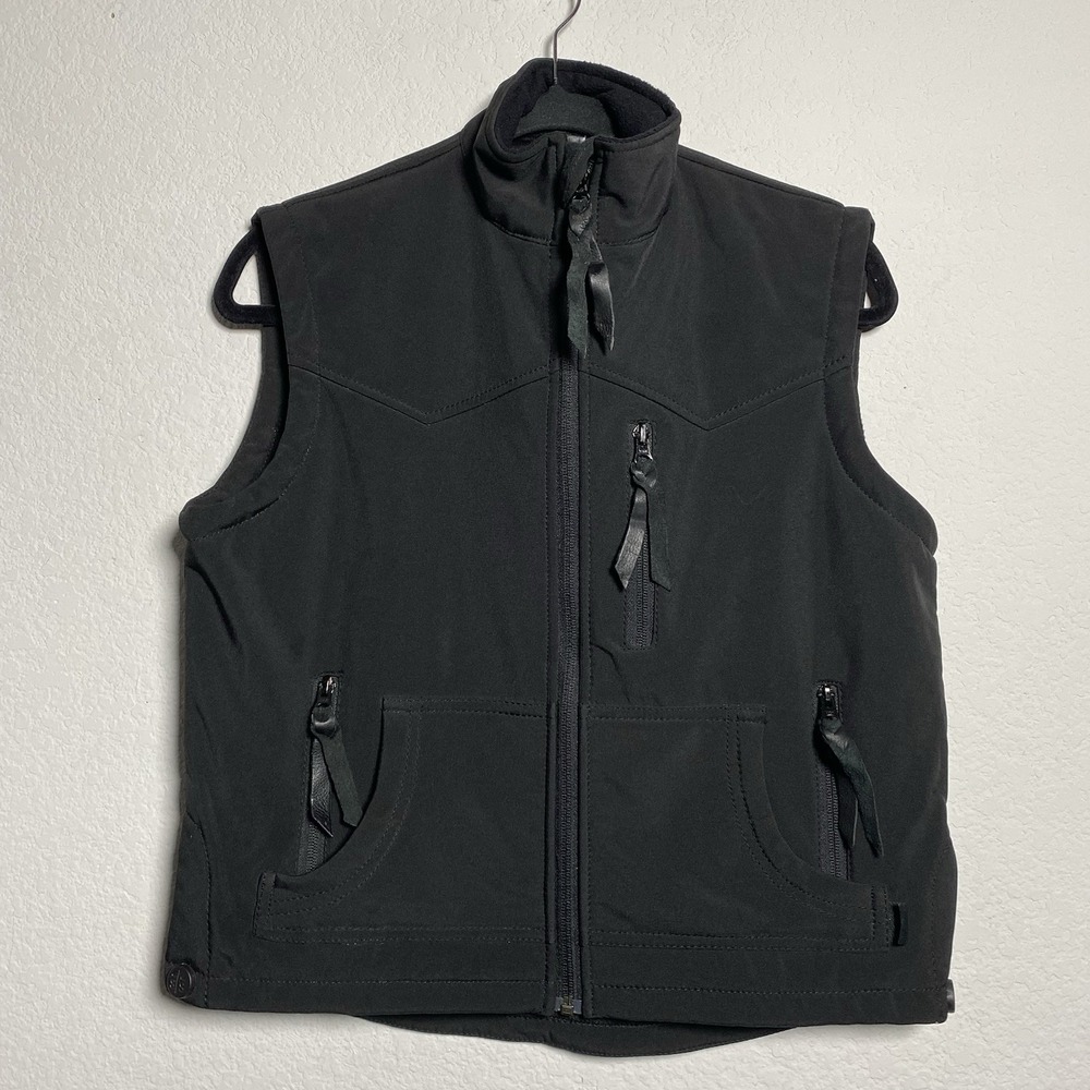 STS Ranchwear The Barrier Cowboy Fit Softshell Vest Black Youth XL 18yrs Western